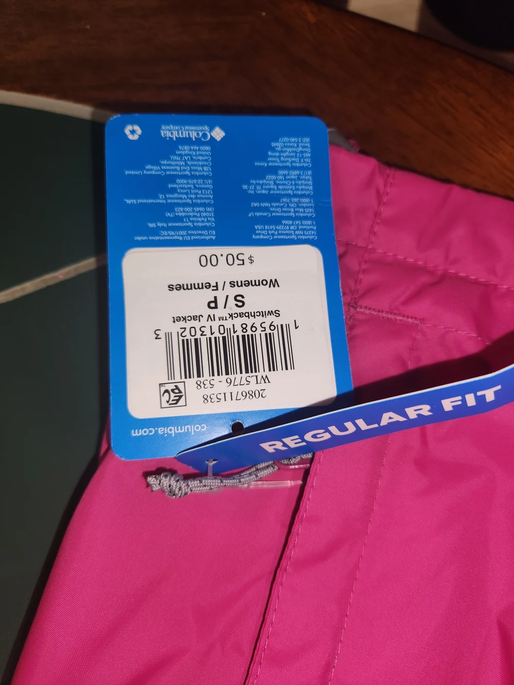 Columbia Women's Pink Rain Jacket